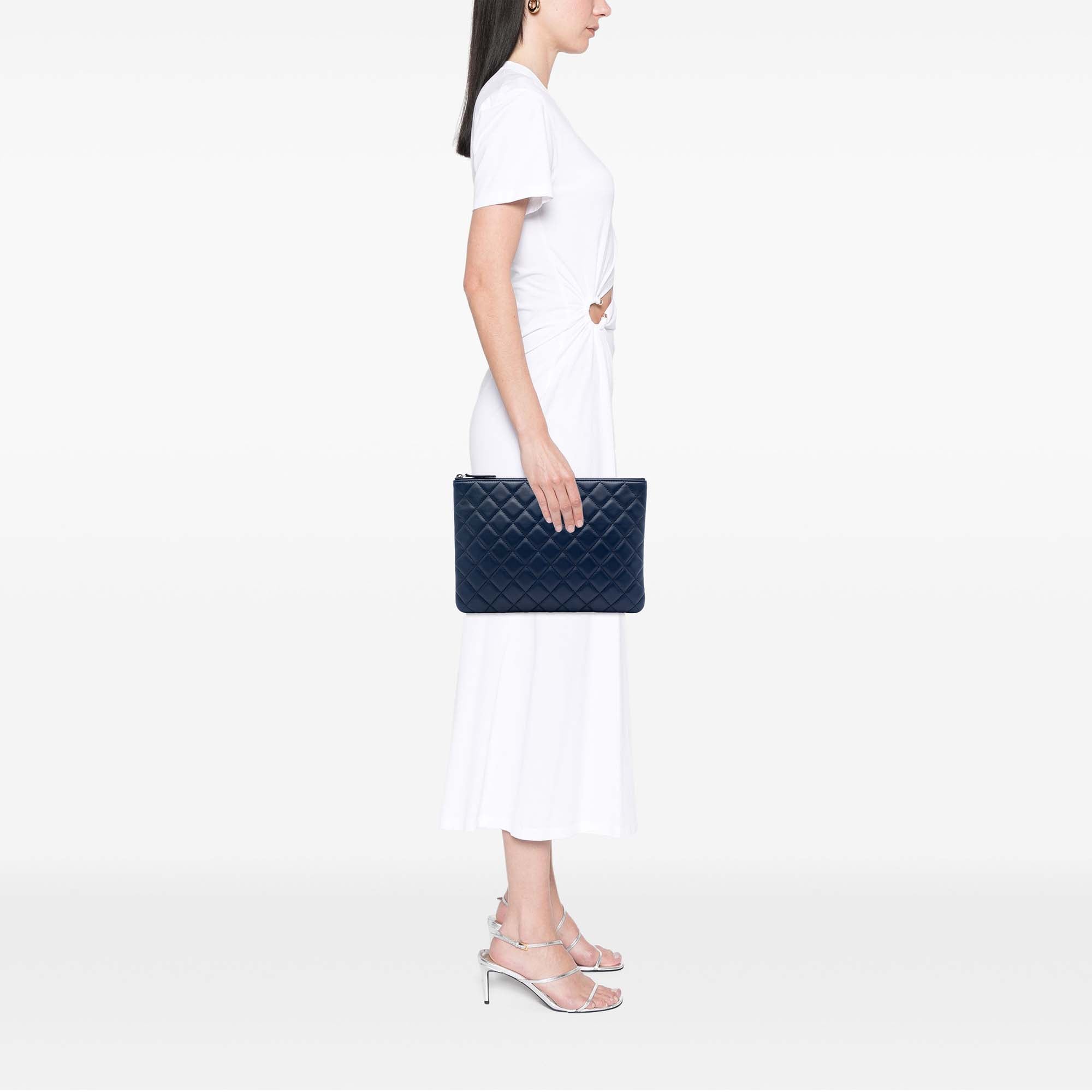 Medium Quilted Lambskin O Case Clutch - Image 5