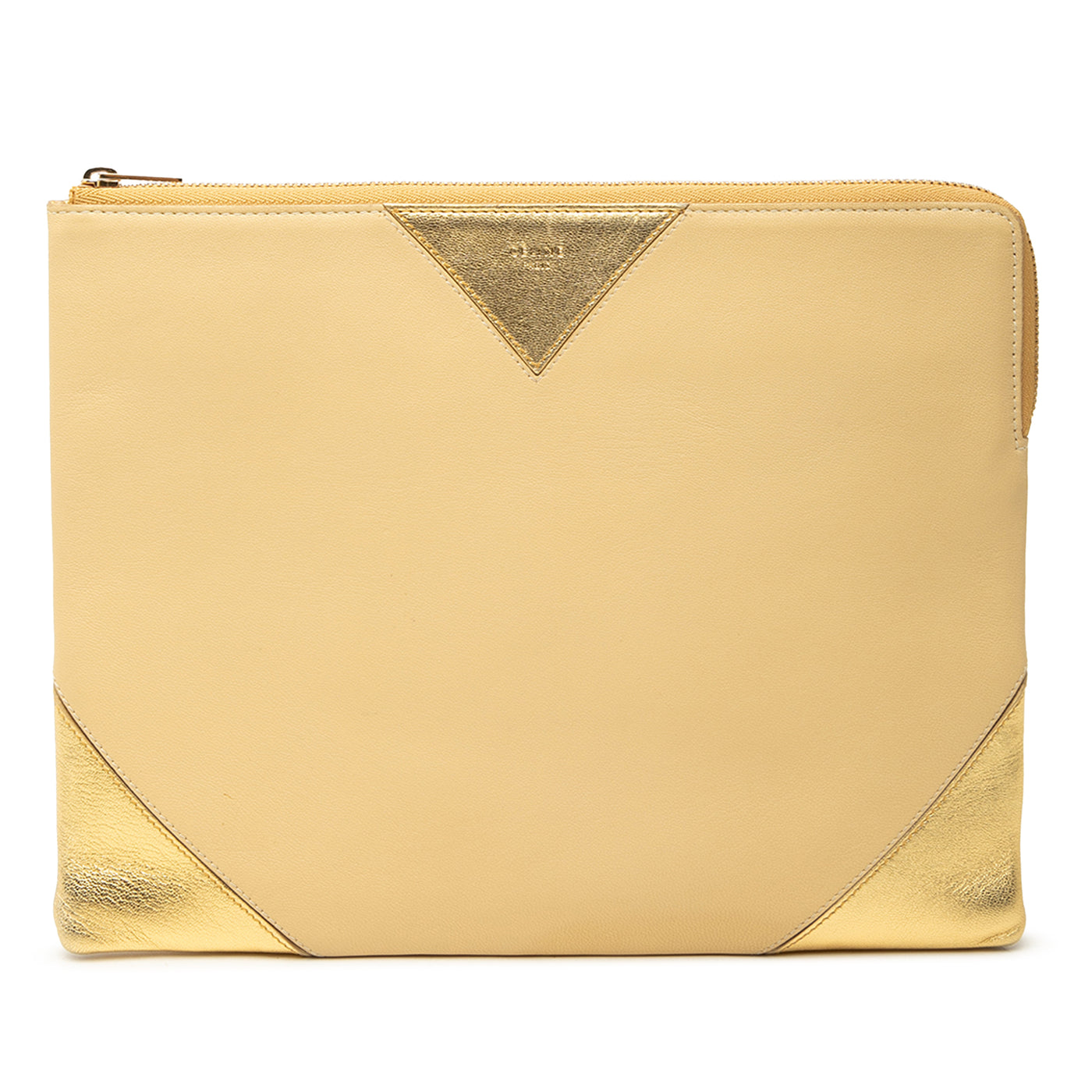 Bicolor Lambskin Coeur Clutch - Image 1