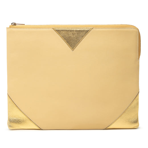 Bicolor Lambskin Coeur Clutch - Image 1