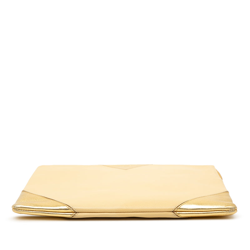 Bicolor Lambskin Coeur Clutch - Image 3