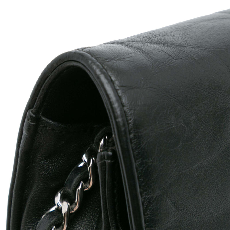 CC Embossed Lambskin Camellia Wallet On Chain - Image 9