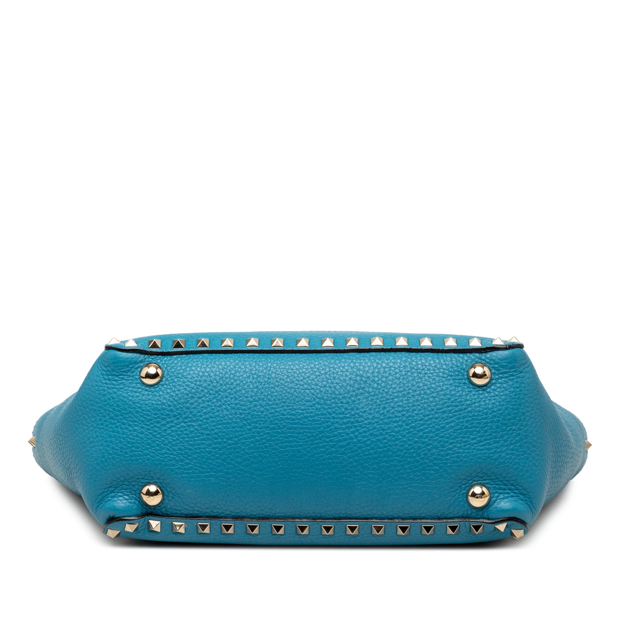 Small Grained Calfskin Rockstud Trapeze Satchel - Image 3