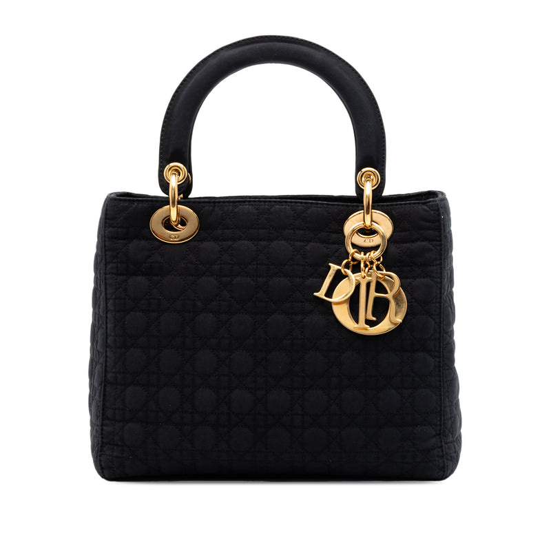 Medium Nylon Microcannage Lady Dior