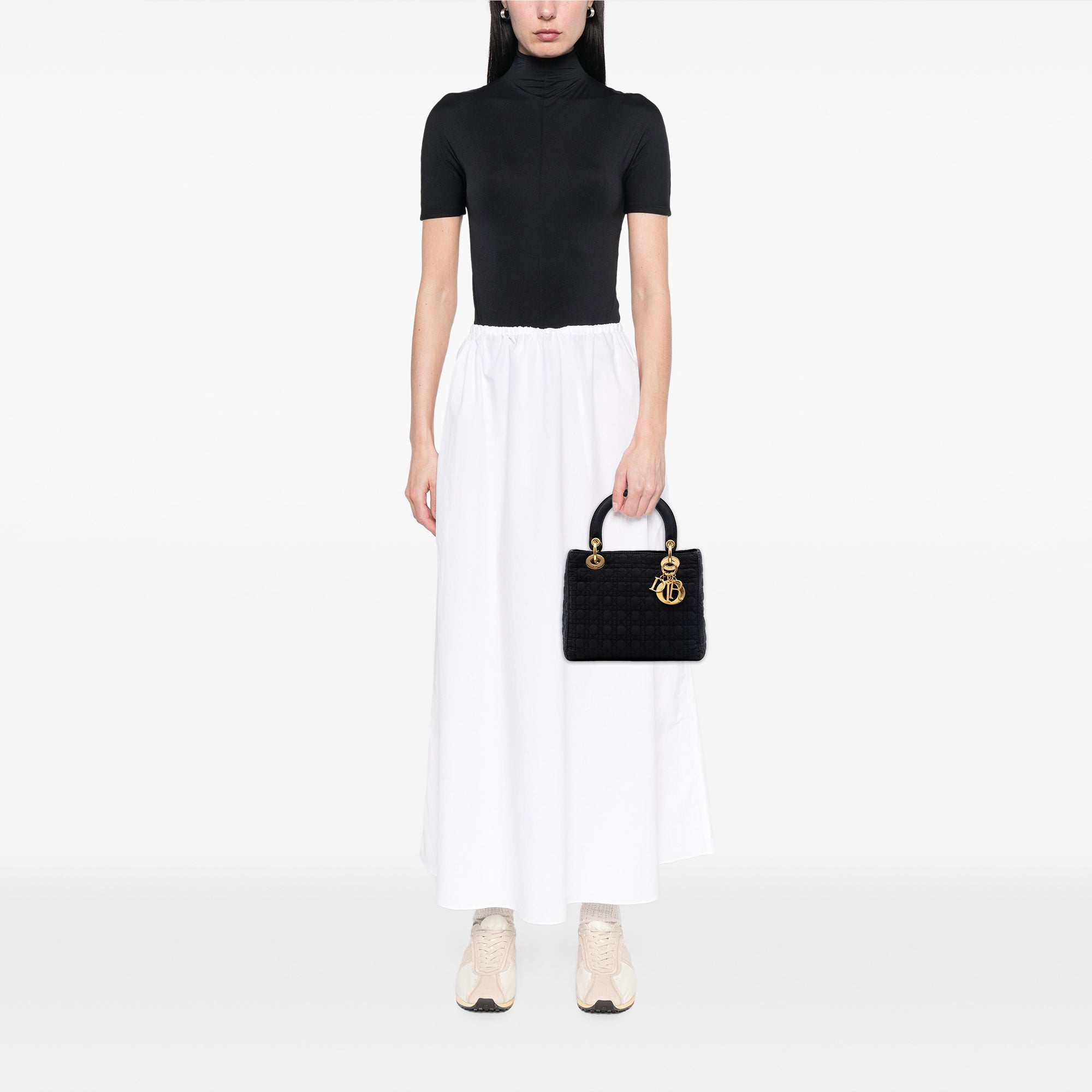 Medium Nylon Microcannage Lady Dior - Image 6