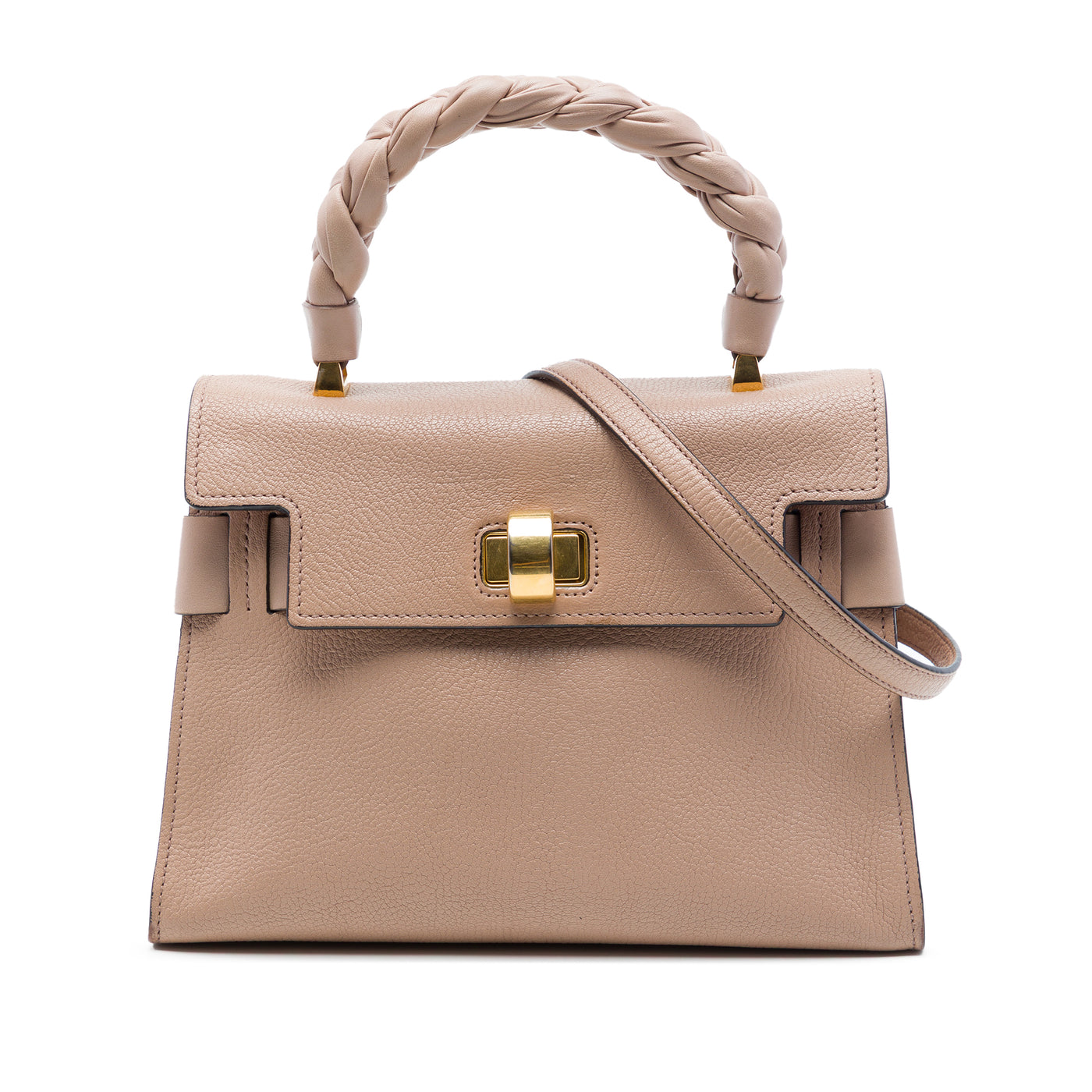 Mini Goatskin Madras Click Top Handle Bag - Image 1