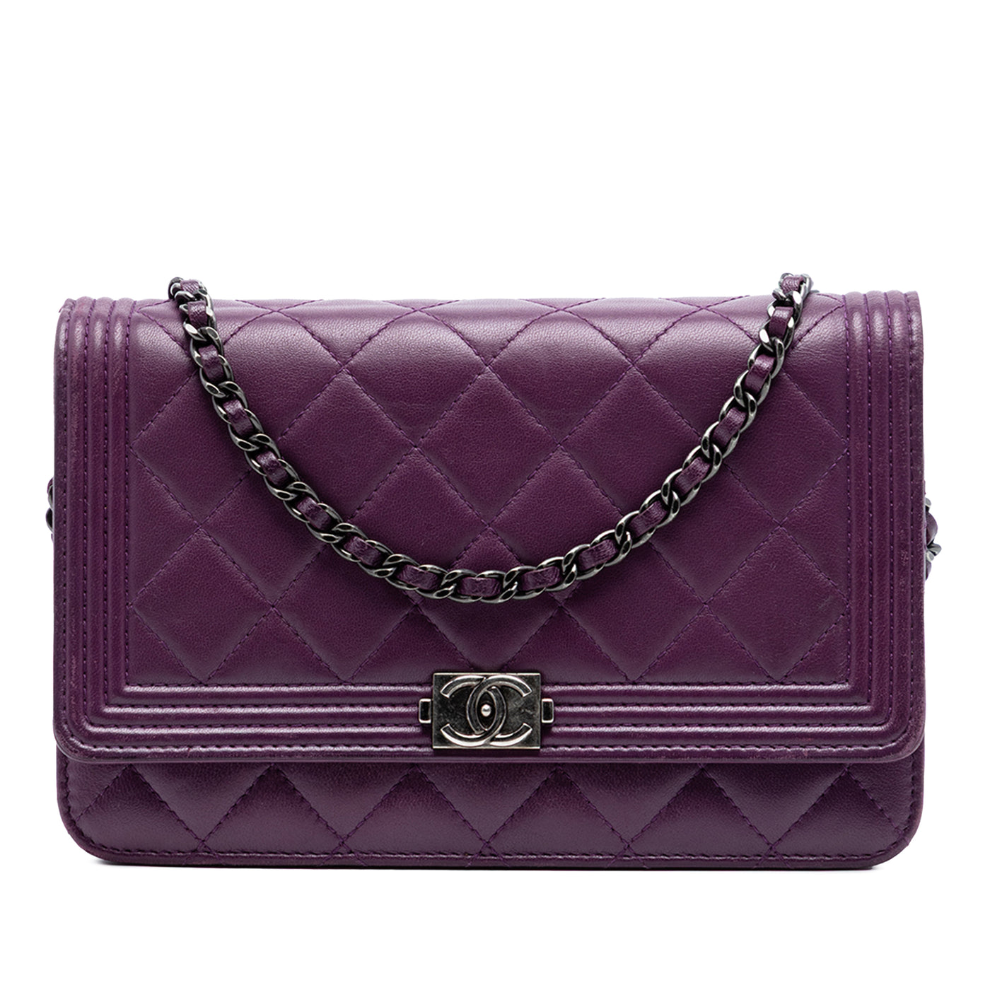 Quilted Lambskin Boy Wallet on Chain - Image 1