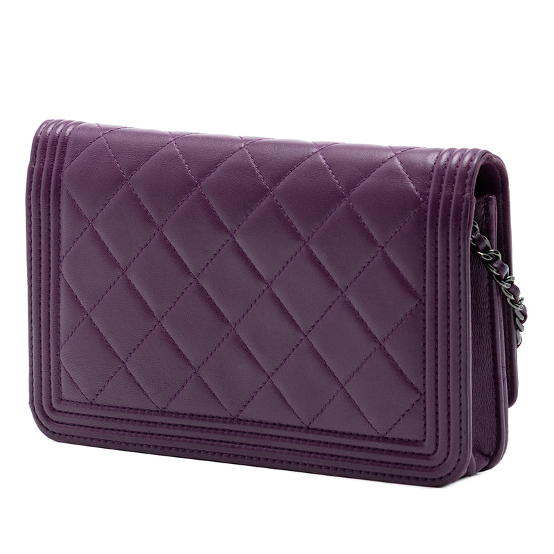 Quilted Lambskin Boy Wallet on Chain - Image 2