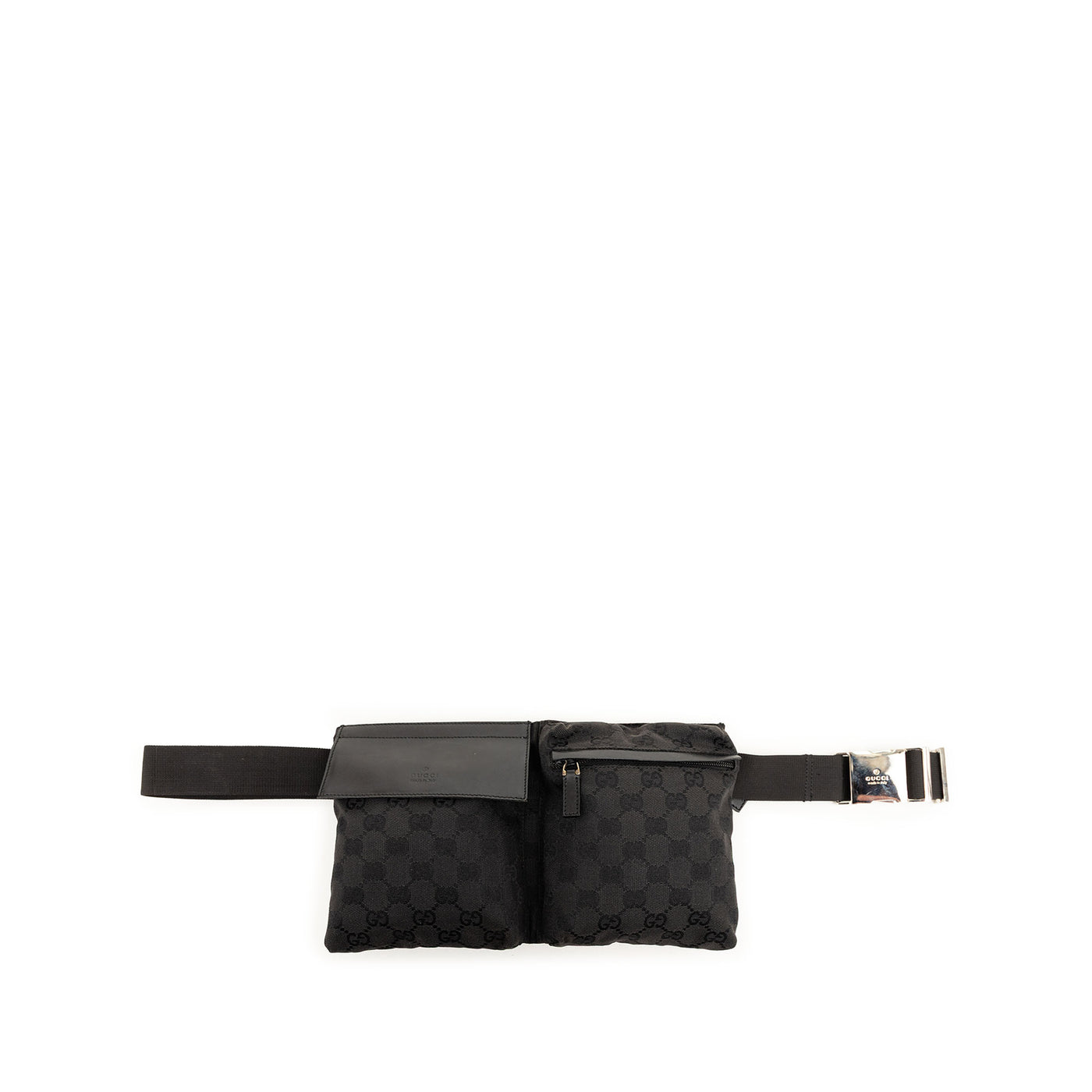 GG Canvas Double Pocket Belt Bag - Image 1