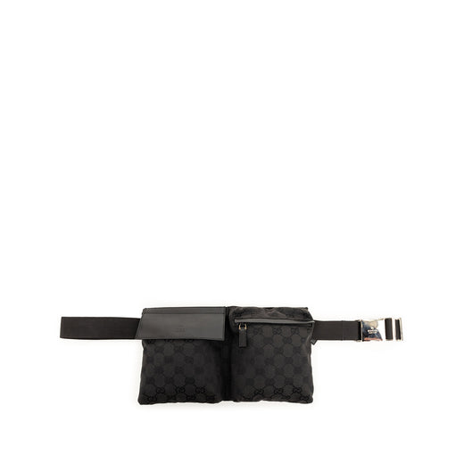 GG Canvas Double Pocket Belt Bag - Image 1