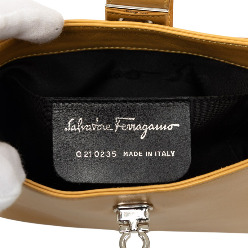 Leather Gancini Handbag - Image 5