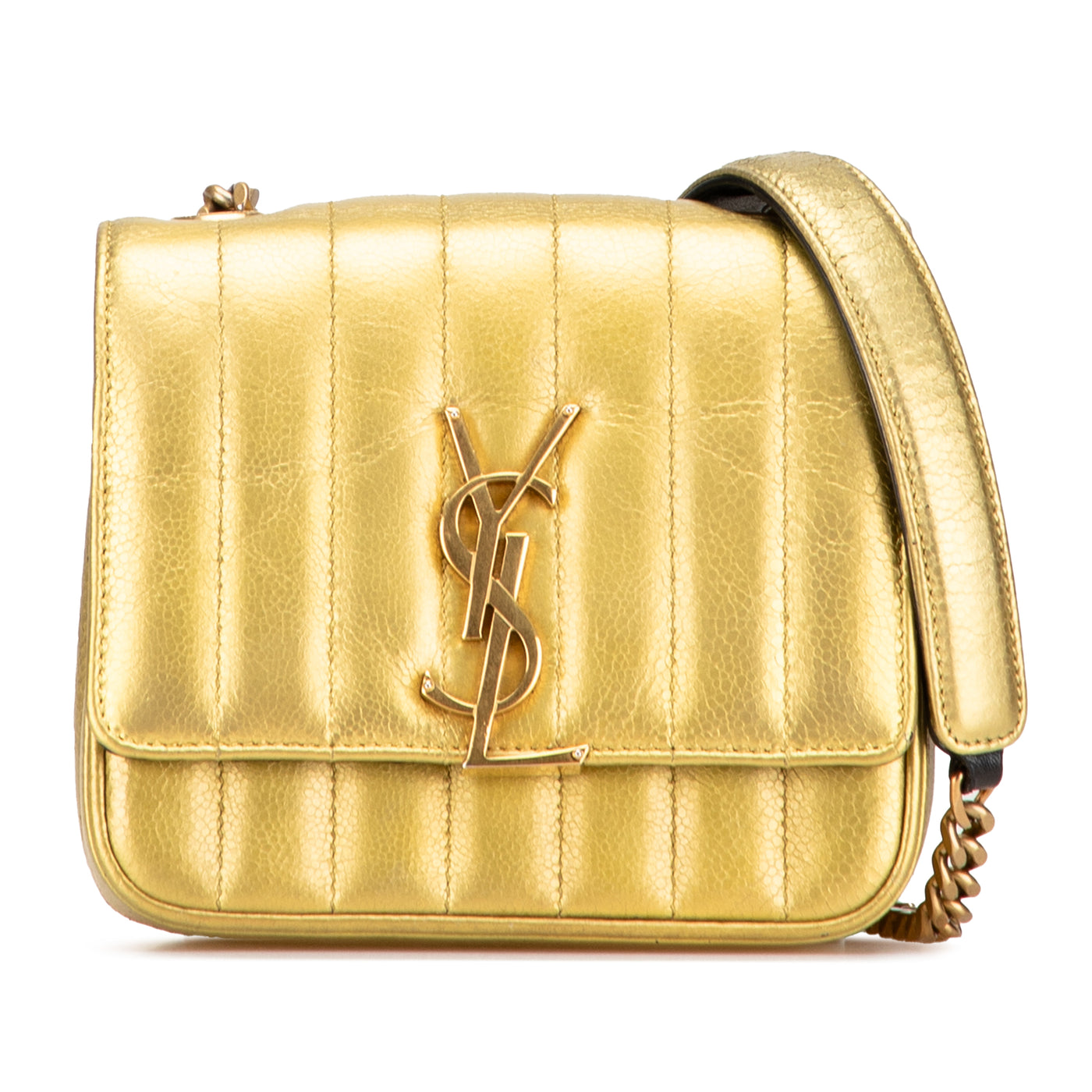 Small Metallic Grain De Poudre Monogram Vicky Chain Bag - Image 1