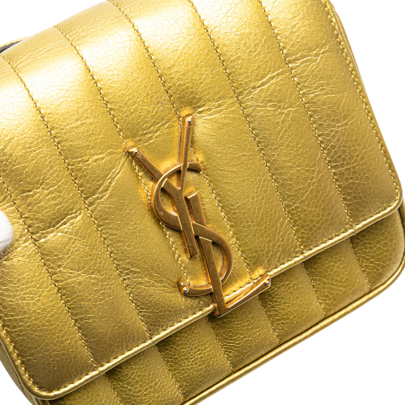 Small Metallic Grain De Poudre Monogram Vicky Chain Bag - Image 8