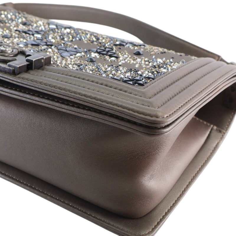 Old Medium Metallic Goatskin Crystal Boy Flap - Image 11