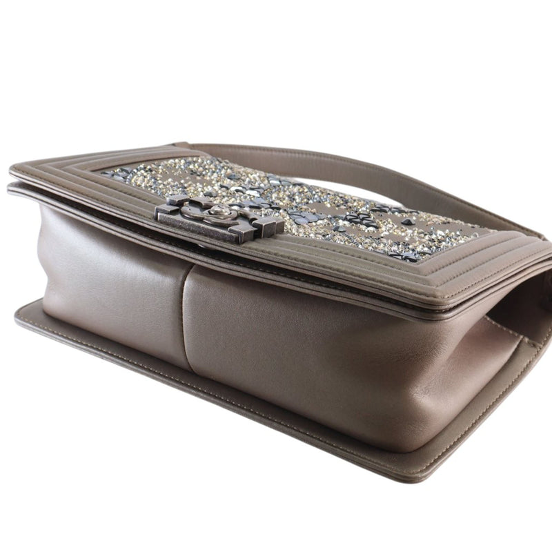 Old Medium Metallic Goatskin Crystal Boy Flap - Image 13