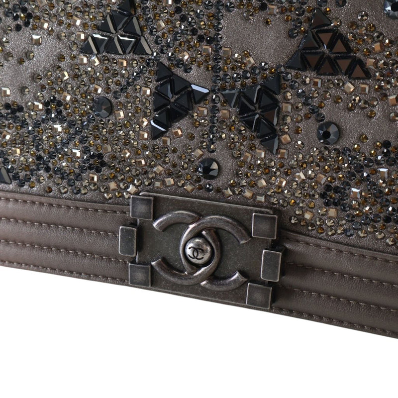Old Medium Metallic Goatskin Crystal Boy Flap - Image 7
