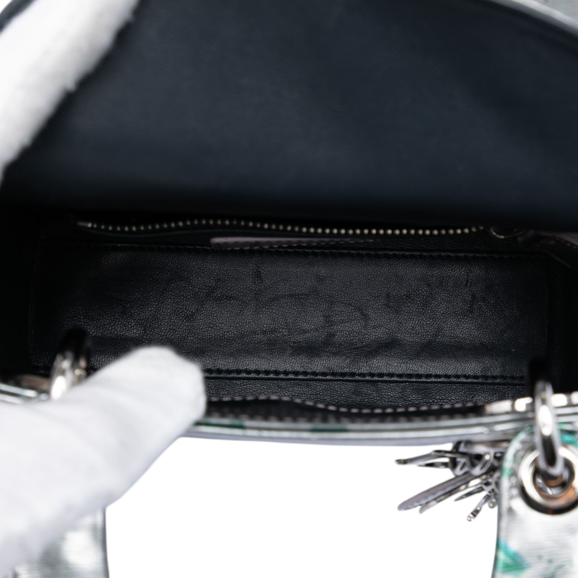 Mini Metallic Lambskin Floral Printed Lady Dior - Image 4