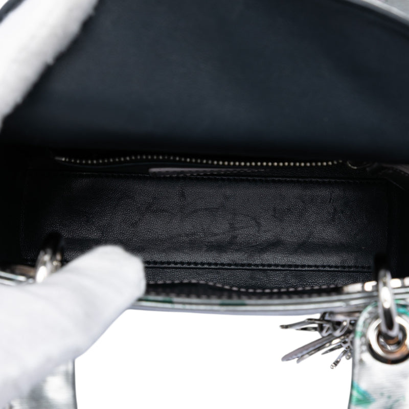 Mini Metallic Lambskin Floral Printed Lady Dior - Image 4