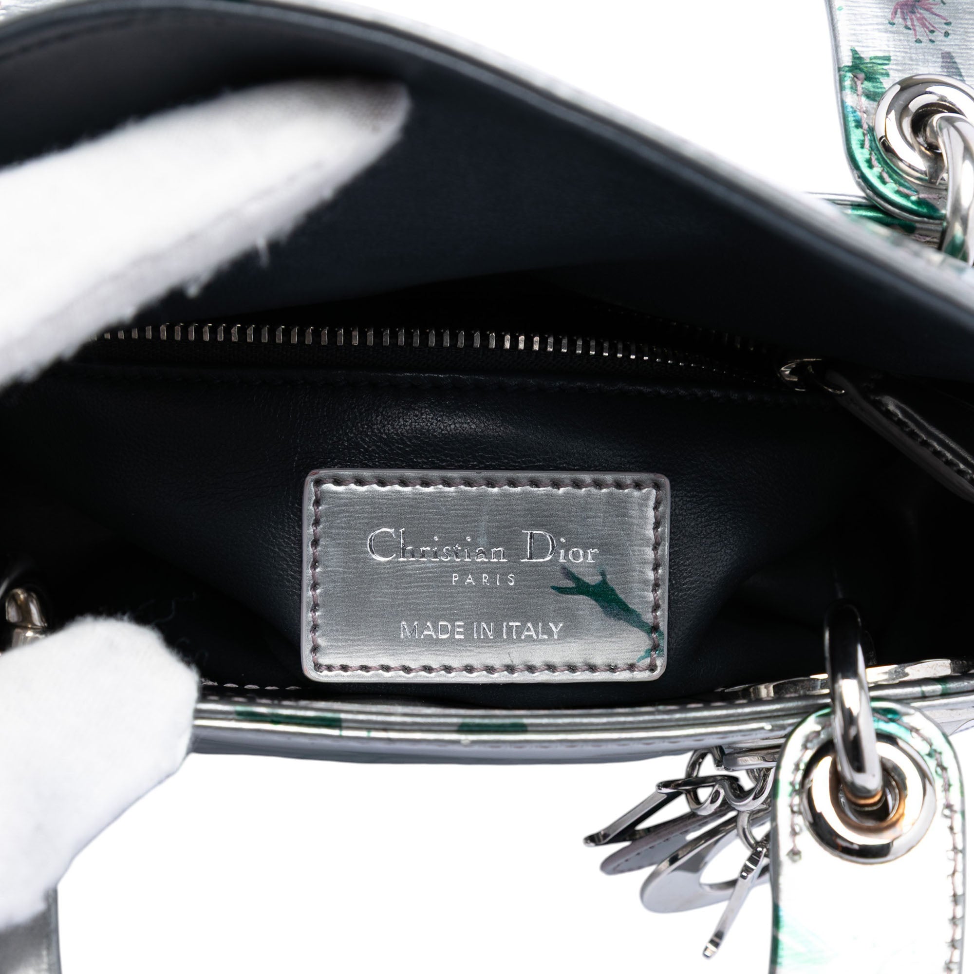 Mini Metallic Lambskin Floral Printed Lady Dior - Image 5