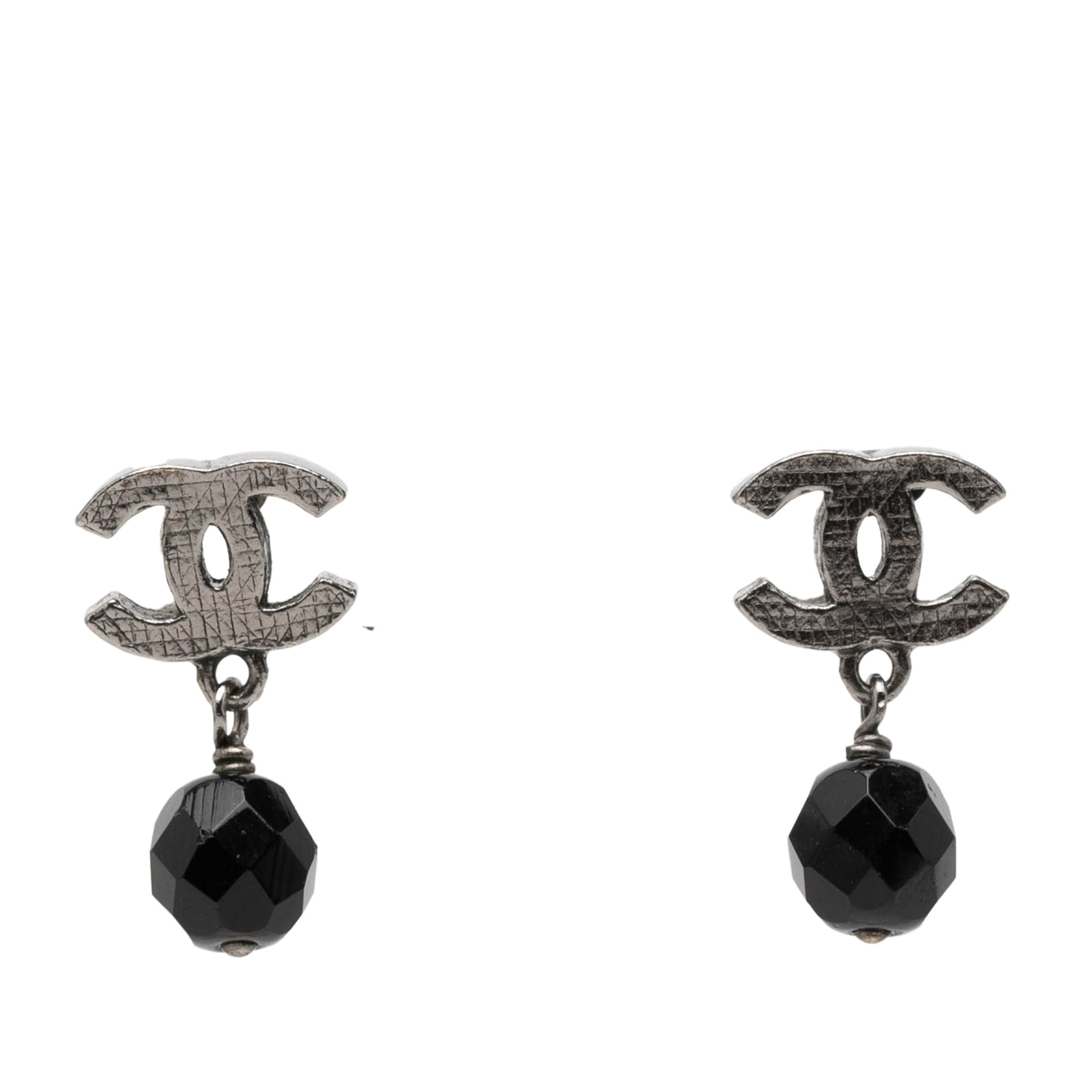 CC Brass Beaded Swing Push Back Earrings - Image 1