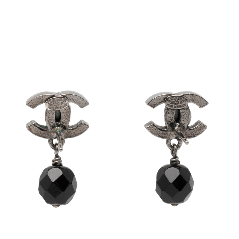 CC Brass Beaded Swing Push Back Earrings - Image 2