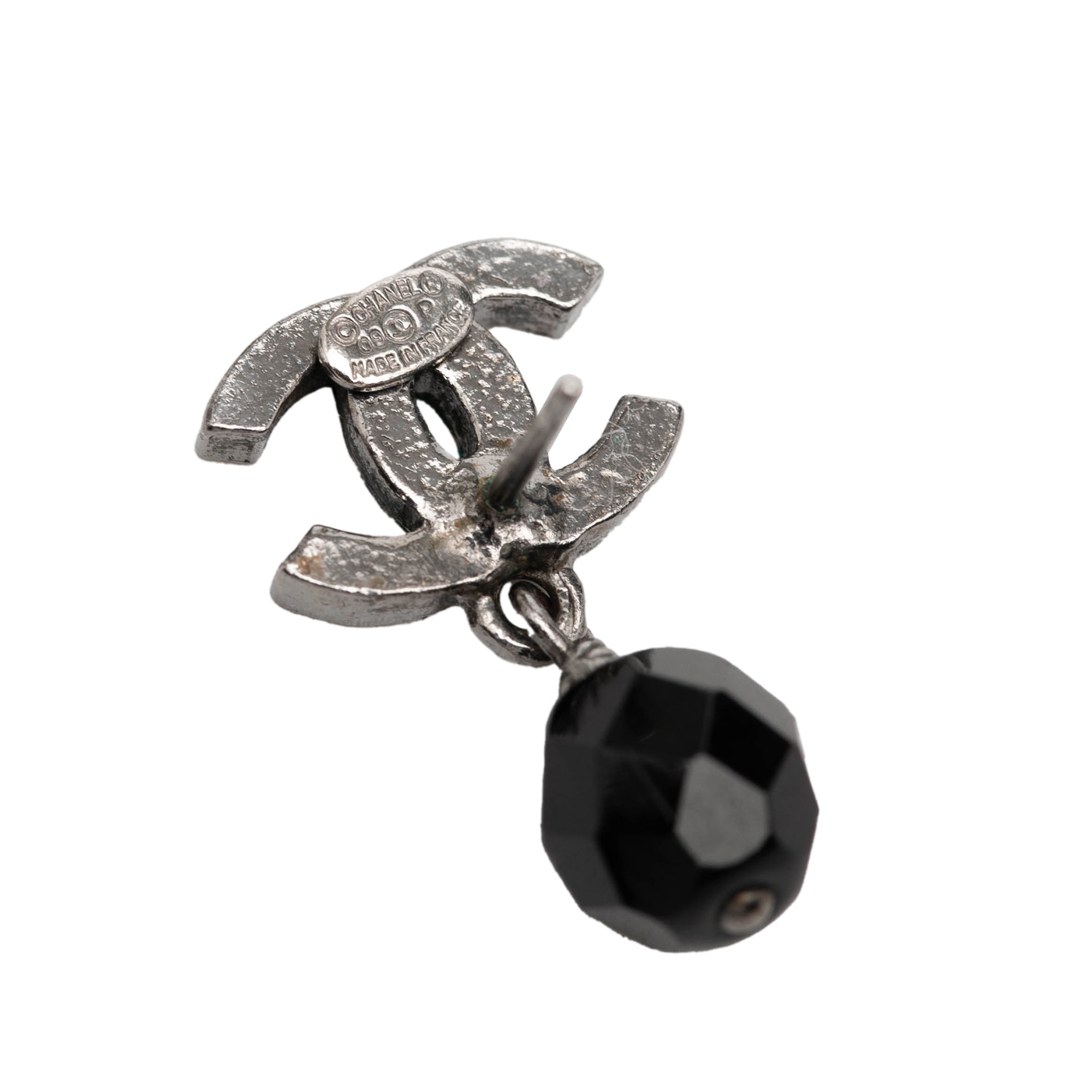 CC Brass Beaded Swing Push Back Earrings - Image 3