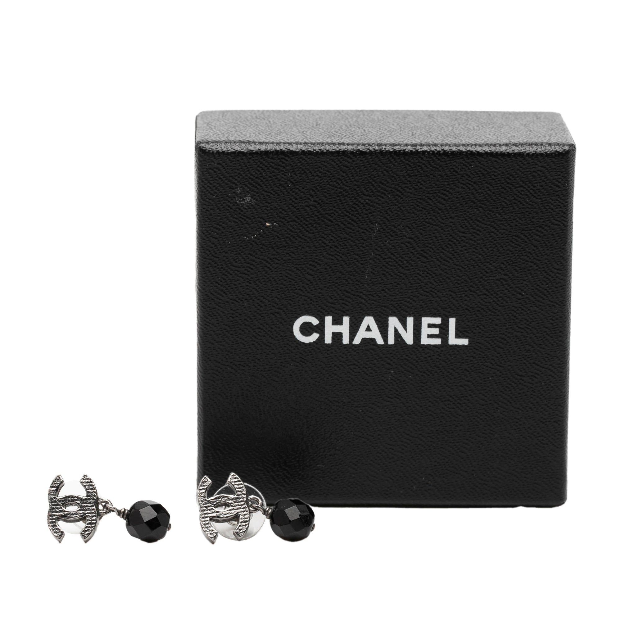 CC Brass Beaded Swing Push Back Earrings - Image 4