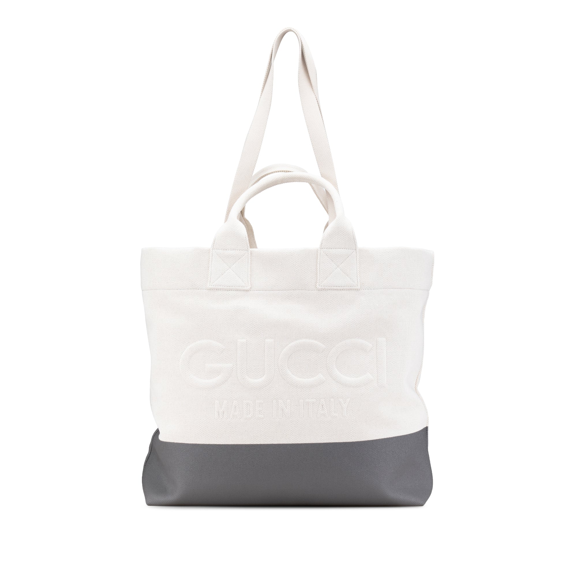 Canvas Embossed Logo Tote - Image 1