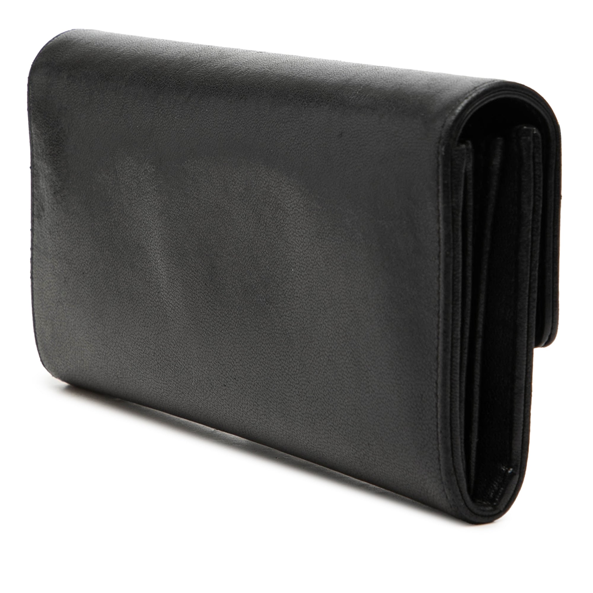 CC Goatskin Gusset Flap Long Wallet - Image 2