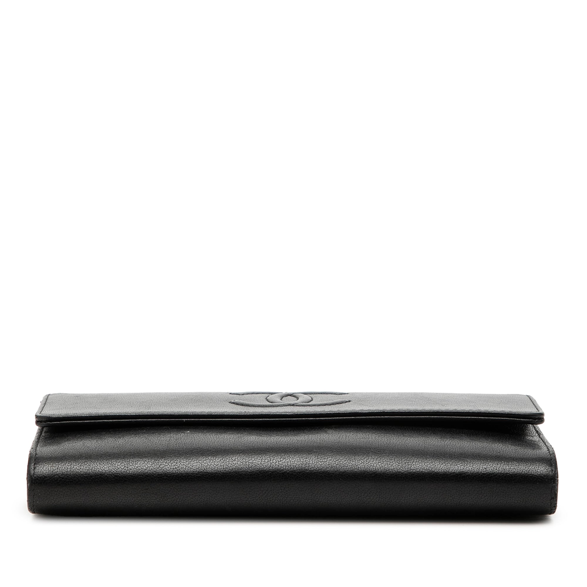 CC Goatskin Gusset Flap Long Wallet - Image 3