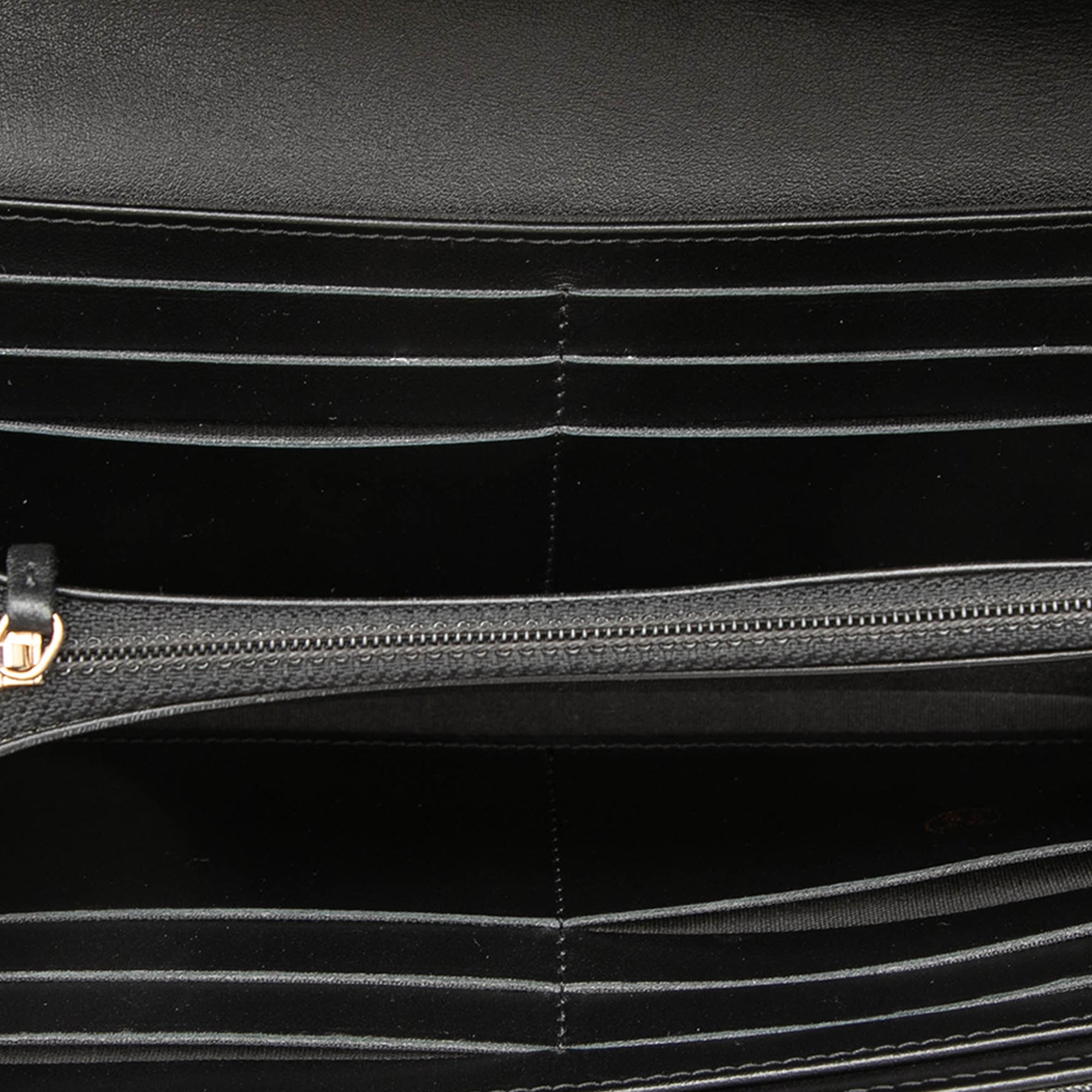 CC Goatskin Gusset Flap Long Wallet - Image 4