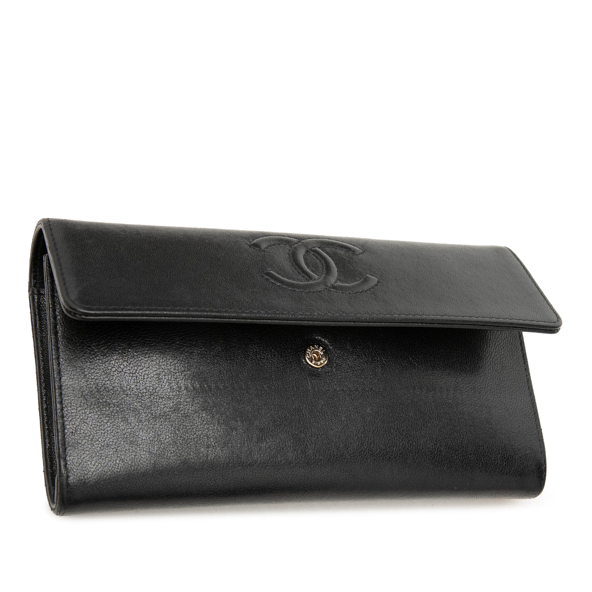 CC Goatskin Gusset Flap Long Wallet - Image 7