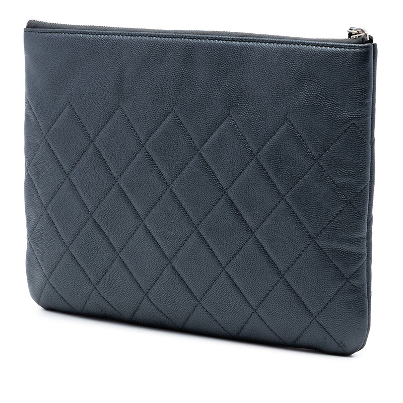 Medium CC Quilted Caviar O Case Clutch - Image 2