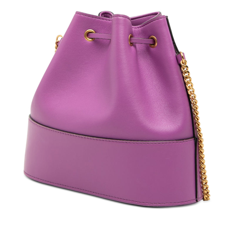 Mini Nappa VLogo Signature Chain Bucket Bag - Image 2