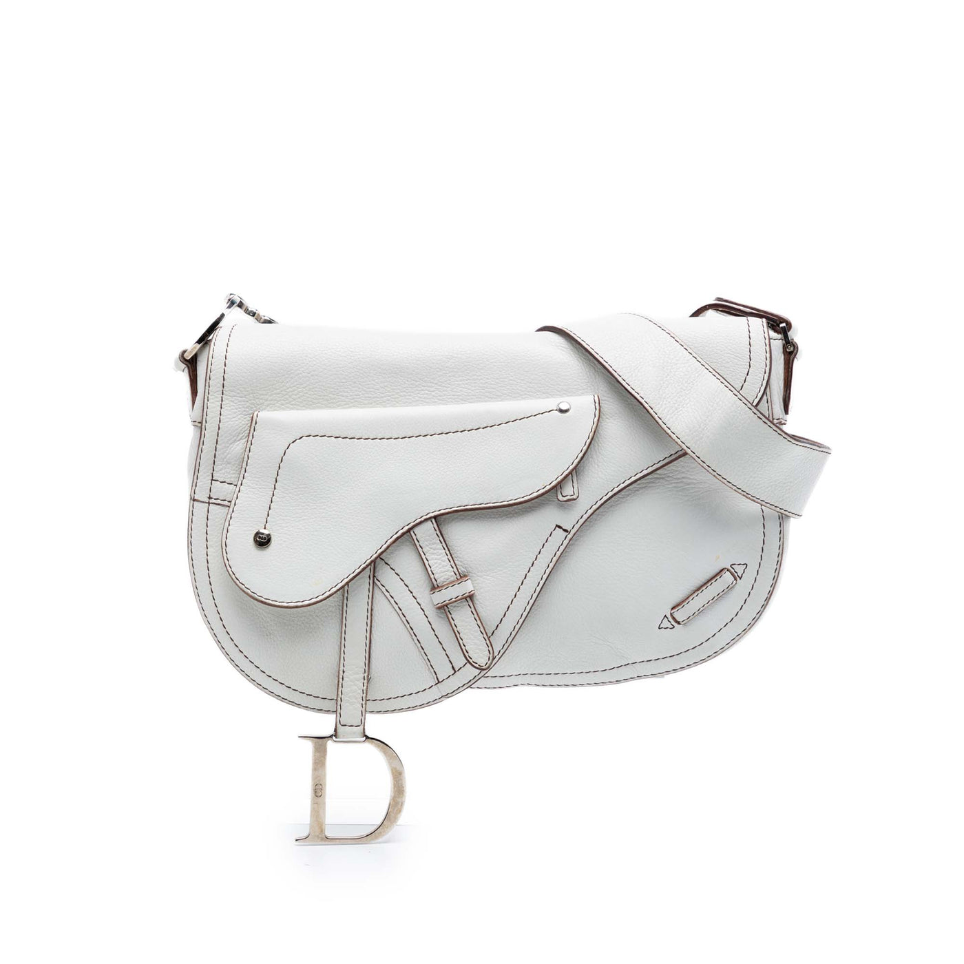 Leather Double Saddle Crossbody - Image 1