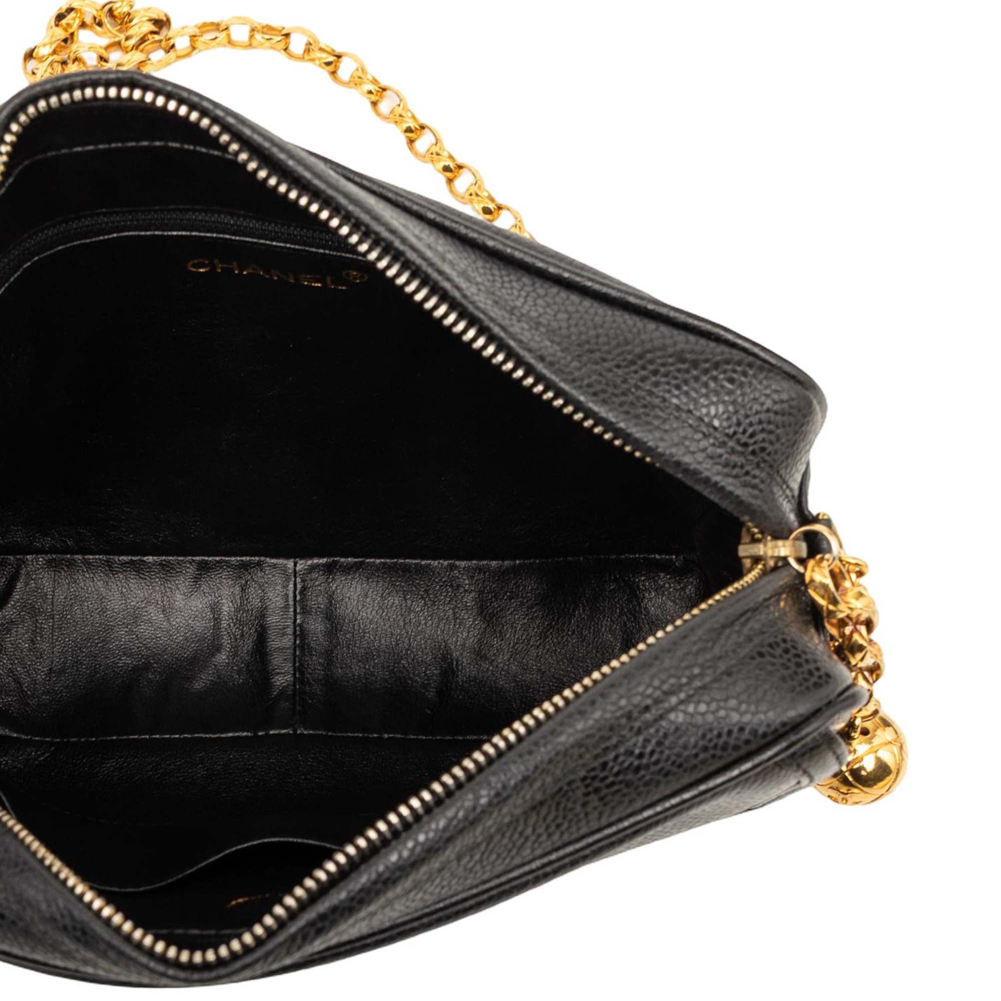 CC Caviar Front Pocket Bijoux Chain Camera Bag - Image 4