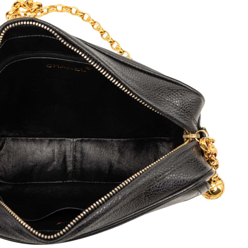 CC Caviar Front Pocket Bijoux Chain Camera Bag - Image 4