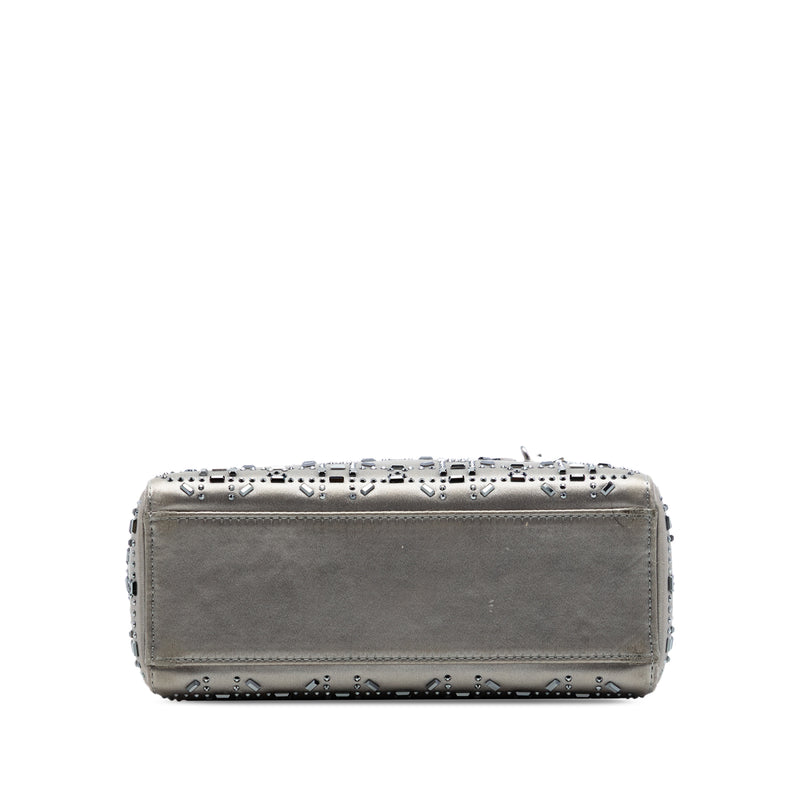 Mini Satin Cannage Crystal Embellished Lady Dior - Image 3