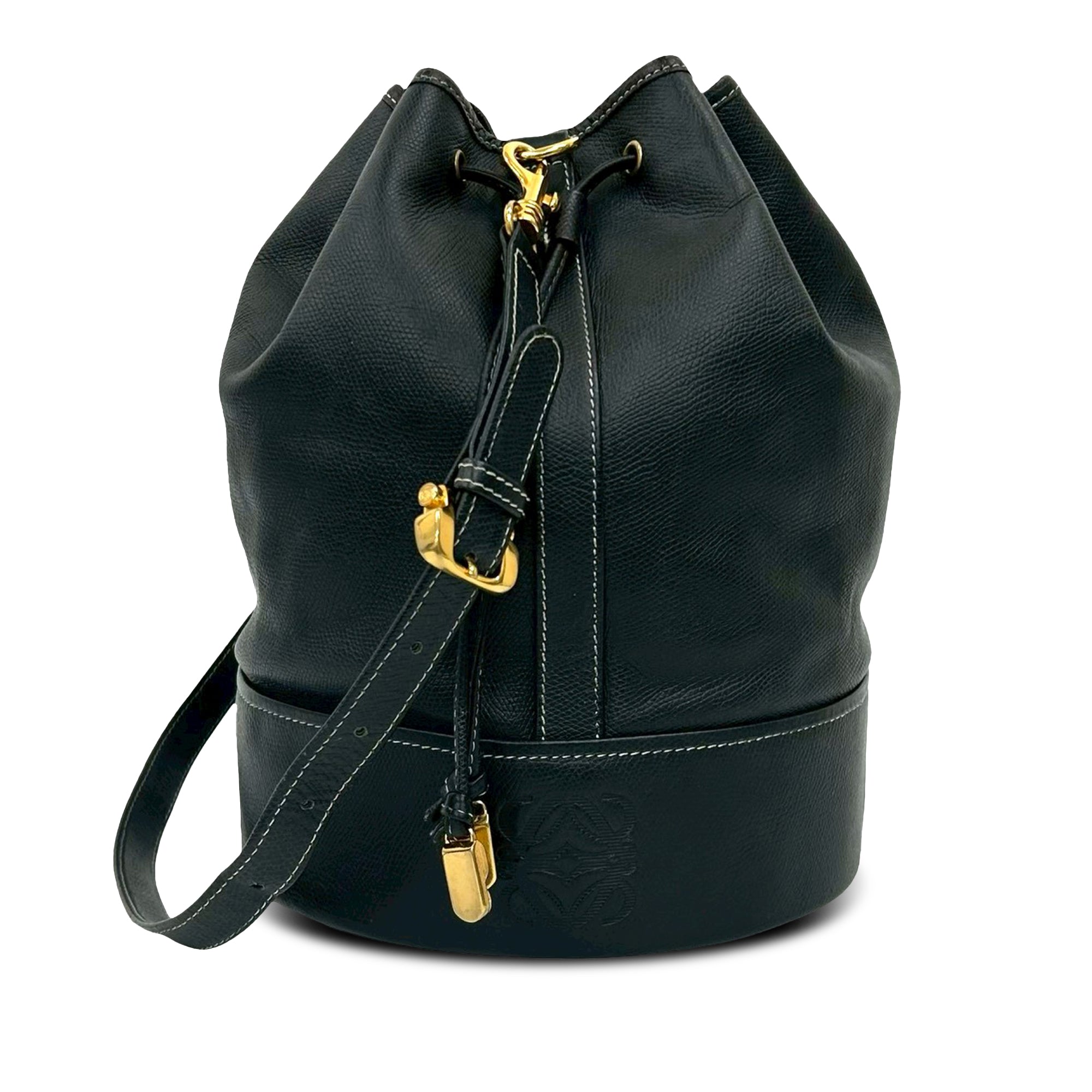 Leather Anagram Bucket Bag - Image 1