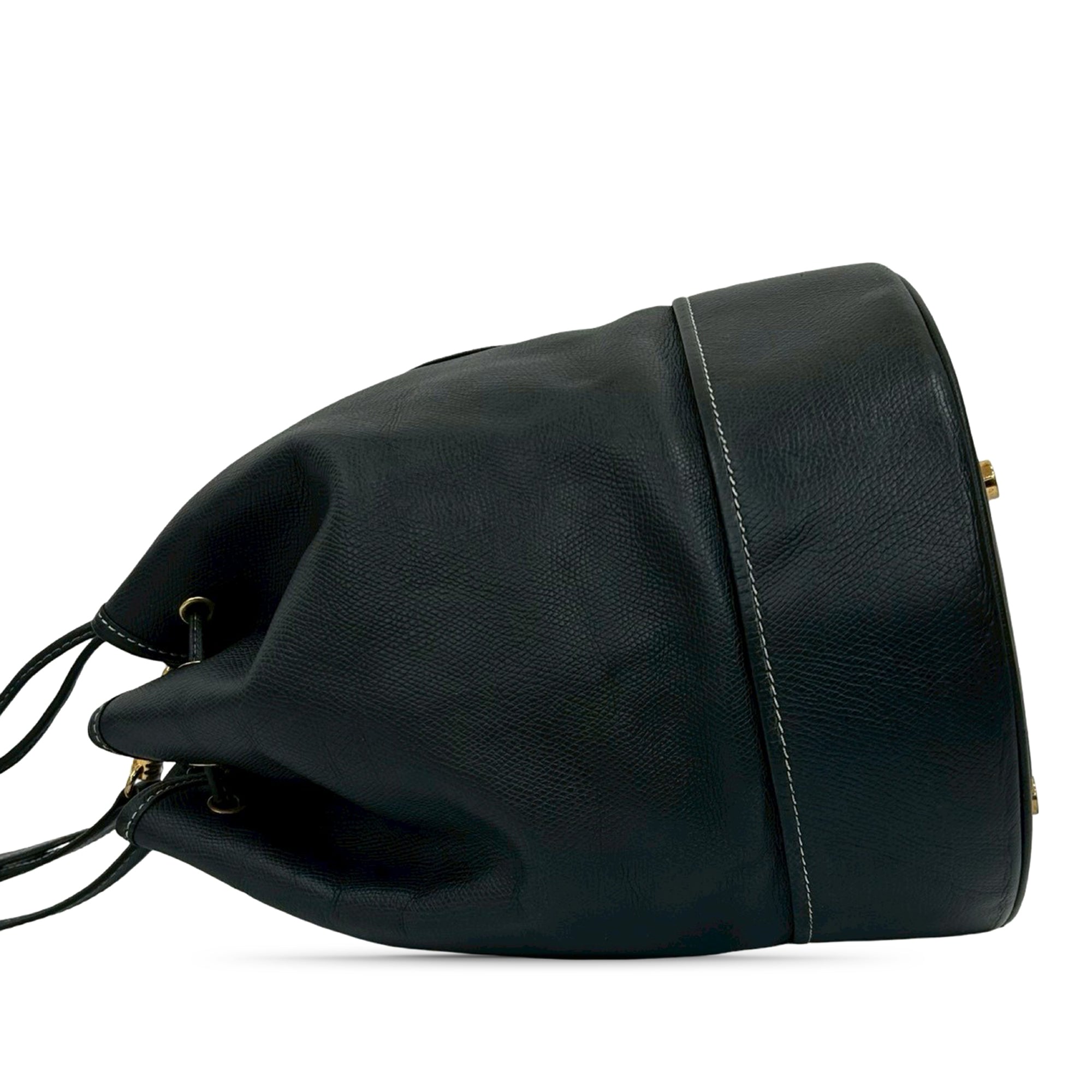 Leather Anagram Bucket Bag - Image 7