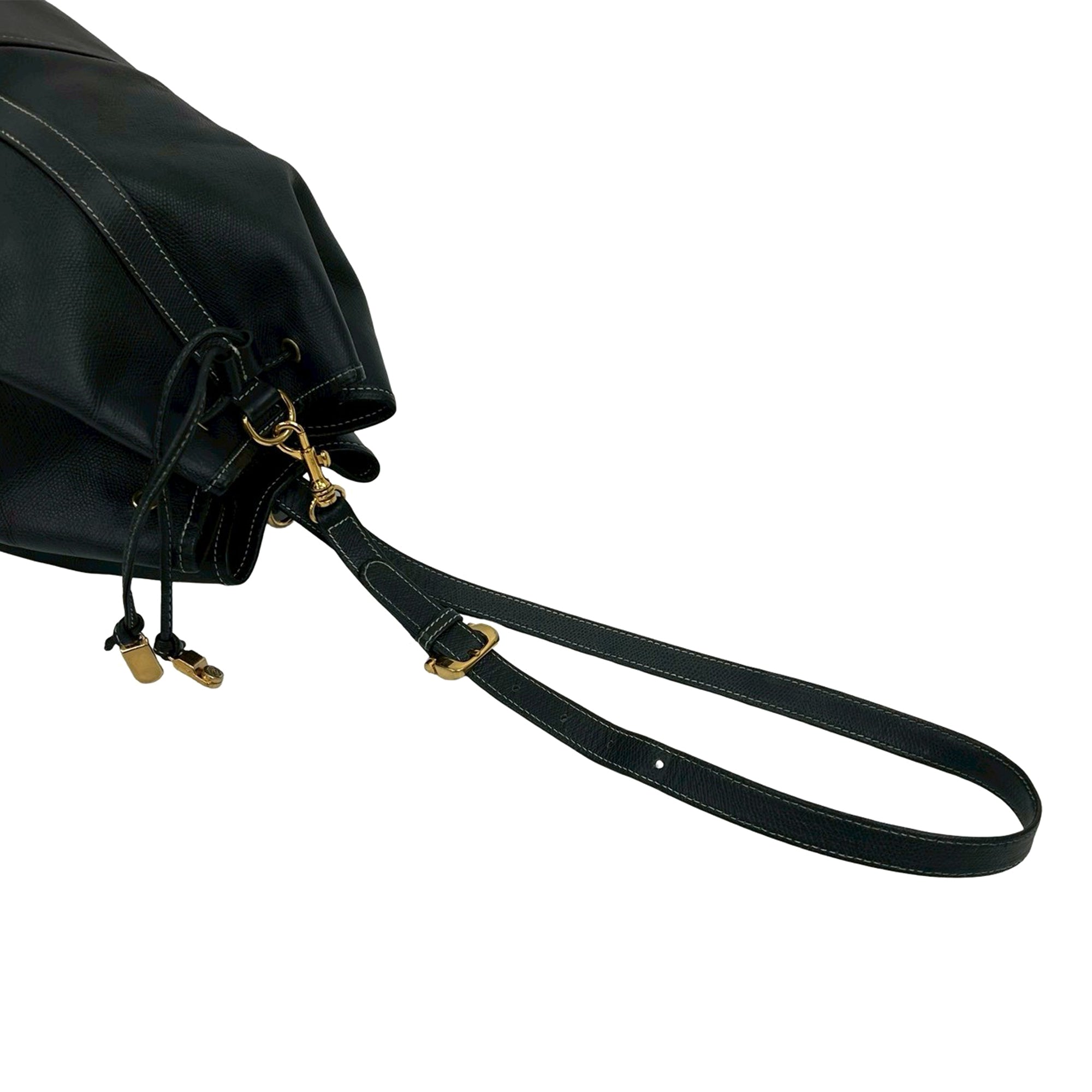 Leather Anagram Bucket Bag - Image 9