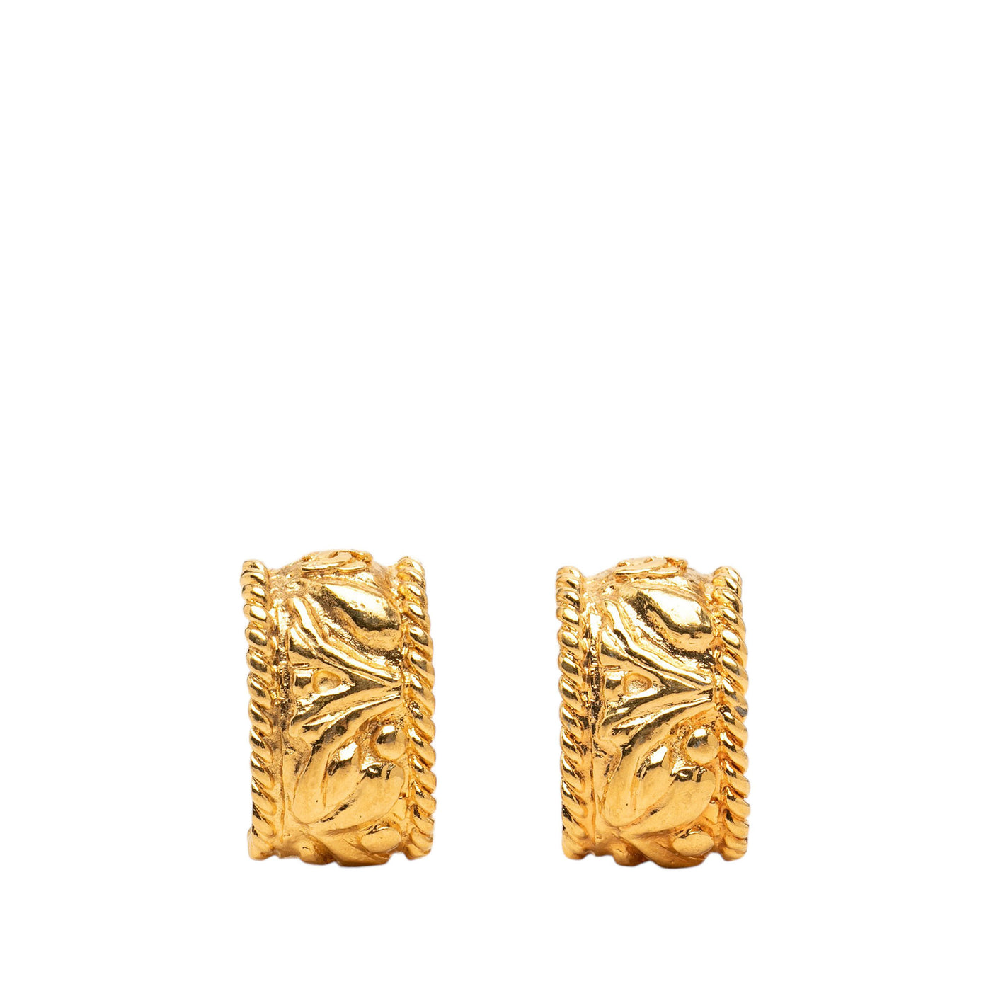 CC Gold Plated Half Hoop Clip On Earrings - Image 1