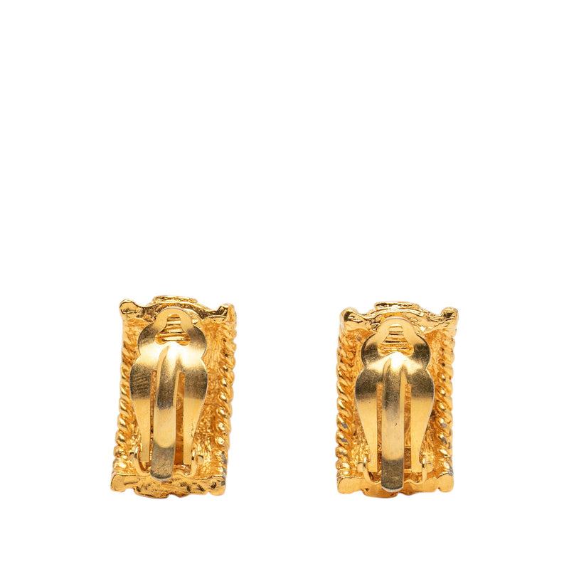 CC Gold Plated Half Hoop Clip On Earrings - Image 2