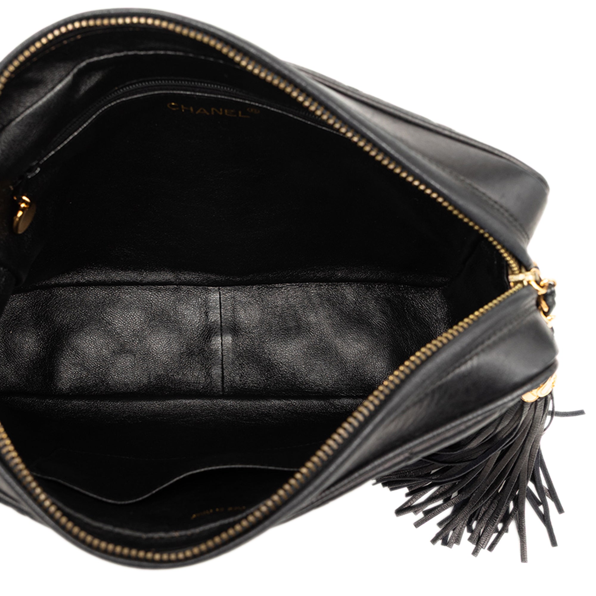 Medium CC Quilted Lambskin Tassel Camera Bag - Image 4