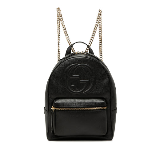Pebbled Calfskin Soho Chain Backpack - Image 1