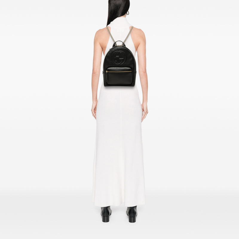 Pebbled Calfskin Soho Chain Backpack - Image 6