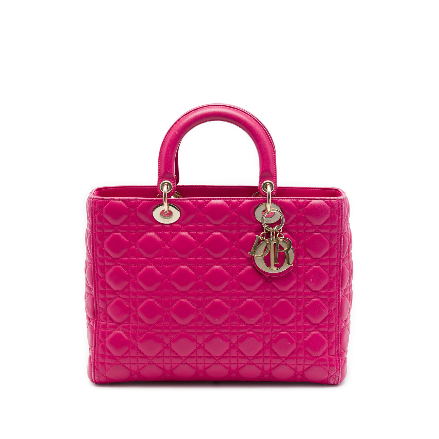 Large Lambskin Cannage Lady Dior - Image 1