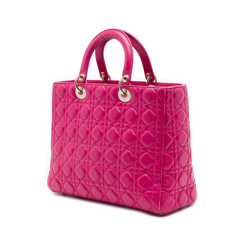 Large Lambskin Cannage Lady Dior - Image 2