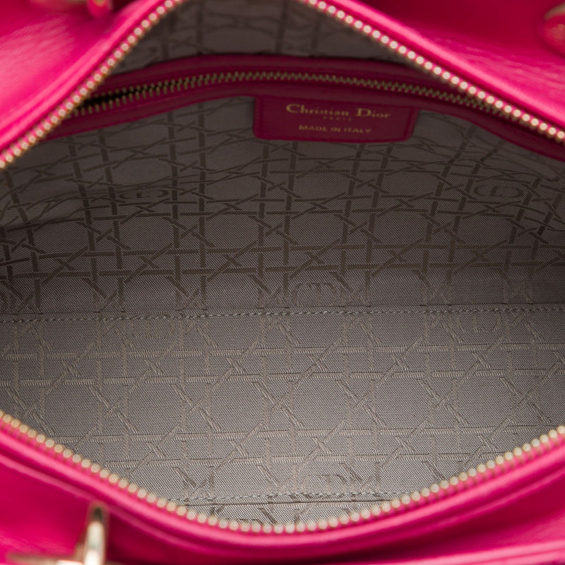 Large Lambskin Cannage Lady Dior - Image 4