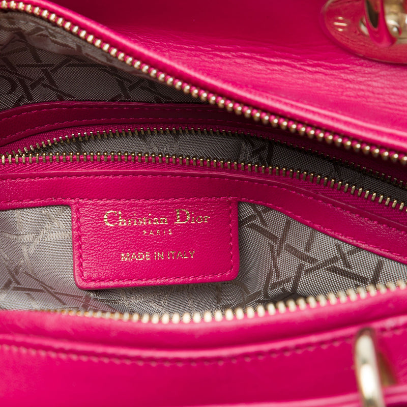 Large Lambskin Cannage Lady Dior - Image 5