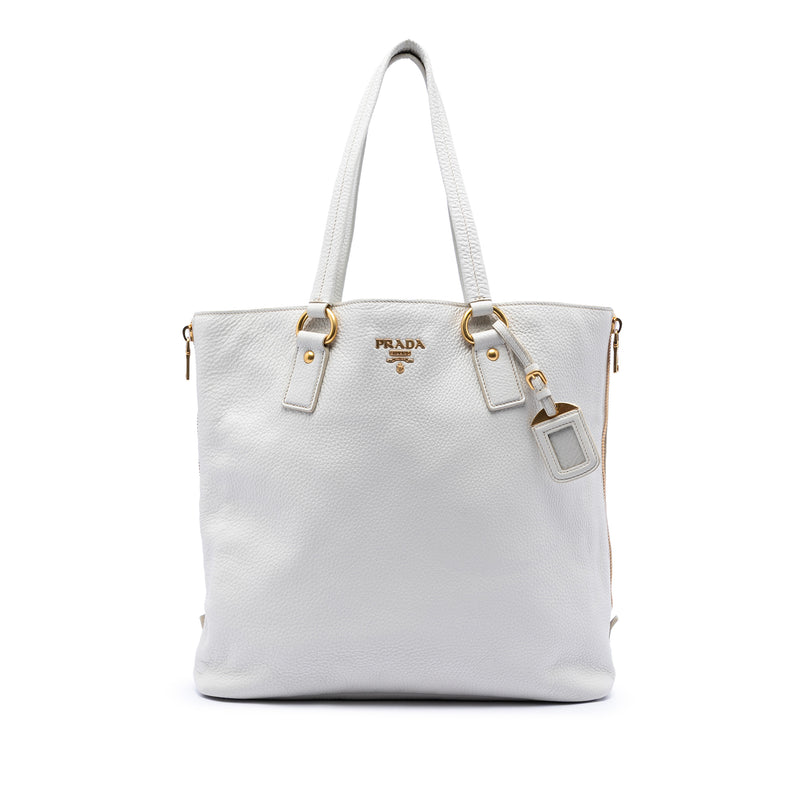 Vitello Daino Side Zip Tote